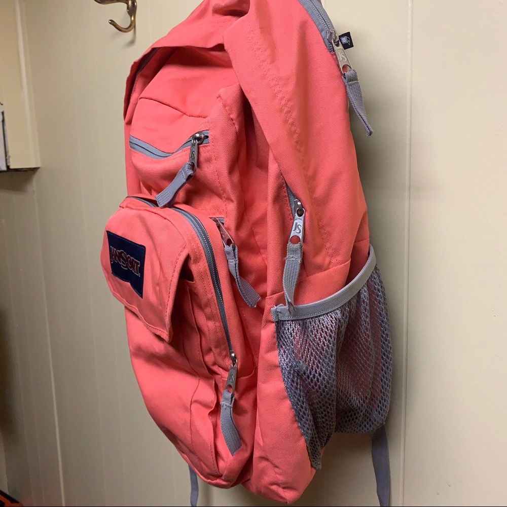 peach jansport backpack